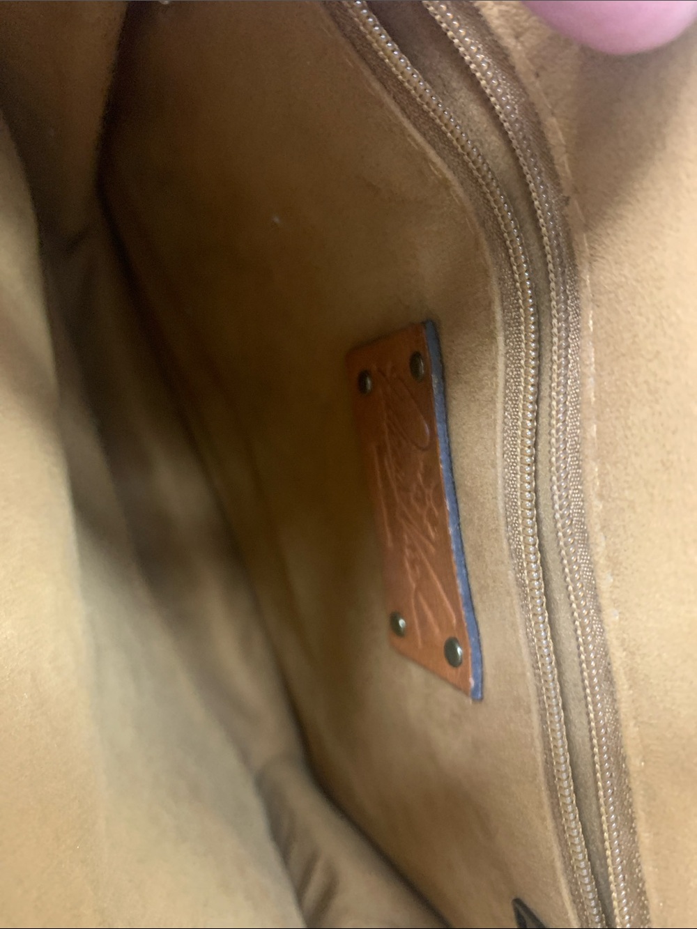 Patricia Nash Cognac/Tan Leather Crossbody Satchel - Picture 7 of 8